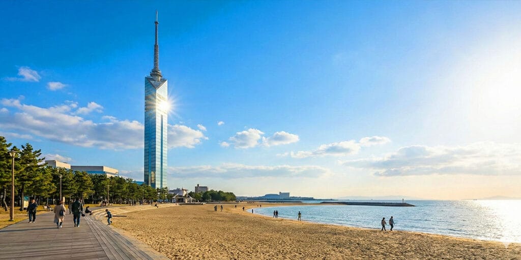 후쿠오카-모모치-해변