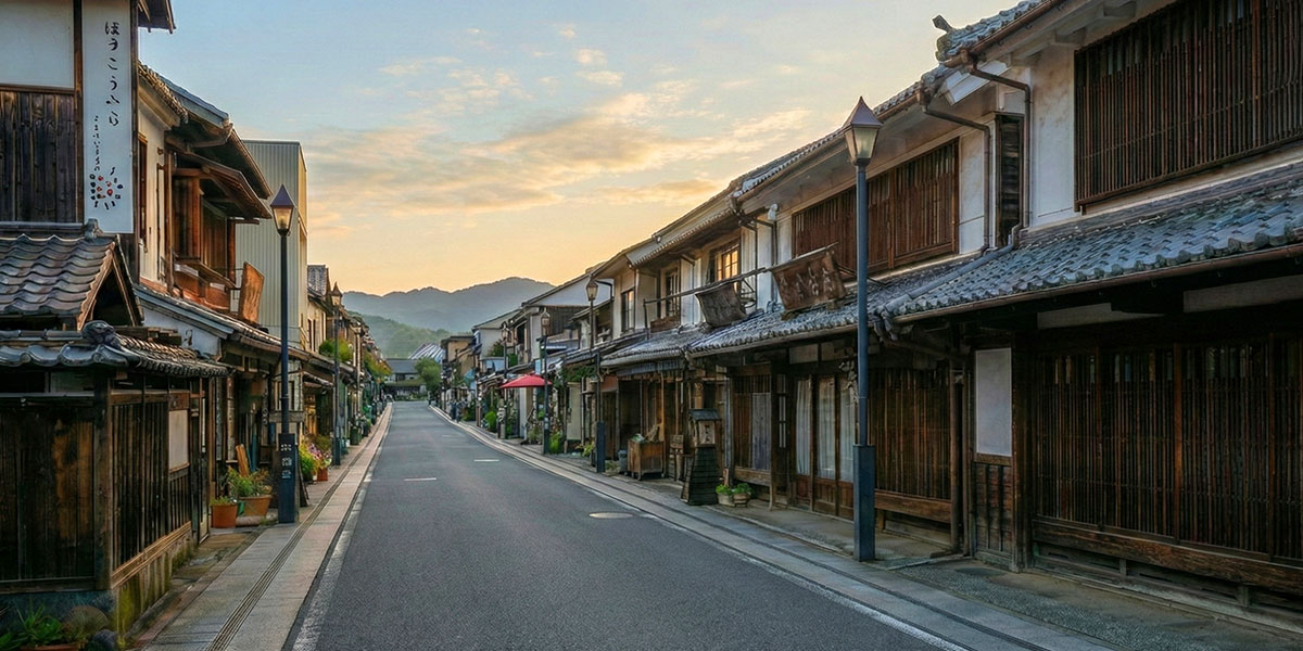 히타-마메다마치-거리-아침-풍경