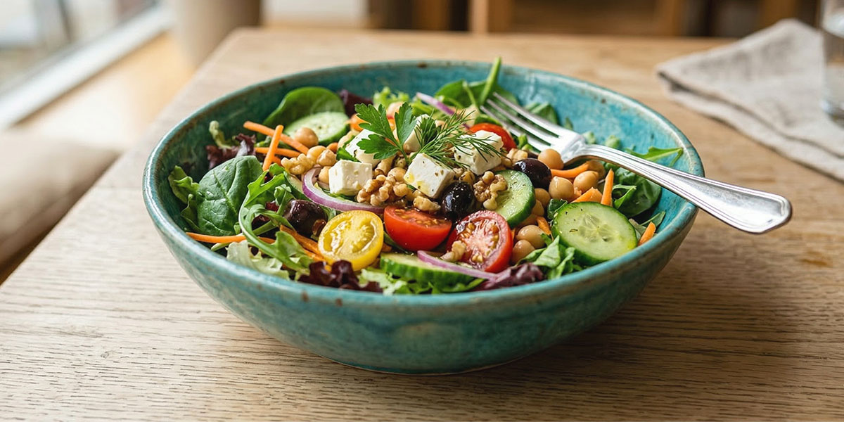 다이어트-책상-위-샐러드