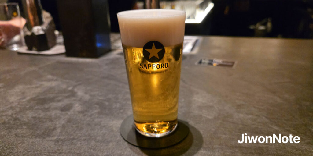 도쿄 긴자 삿포로 블랙 라벨-더-바-생맥주